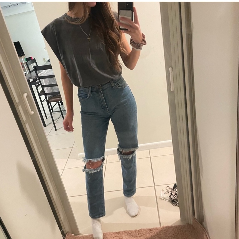 Grey muscle tee NWOT